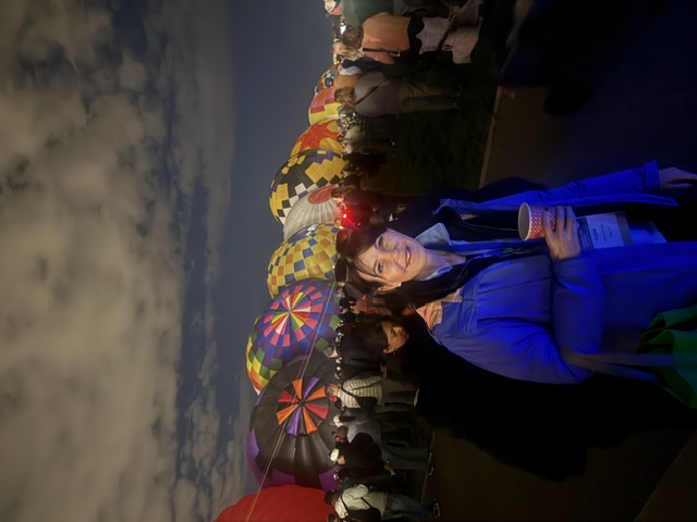 hundreds of balloons at first light