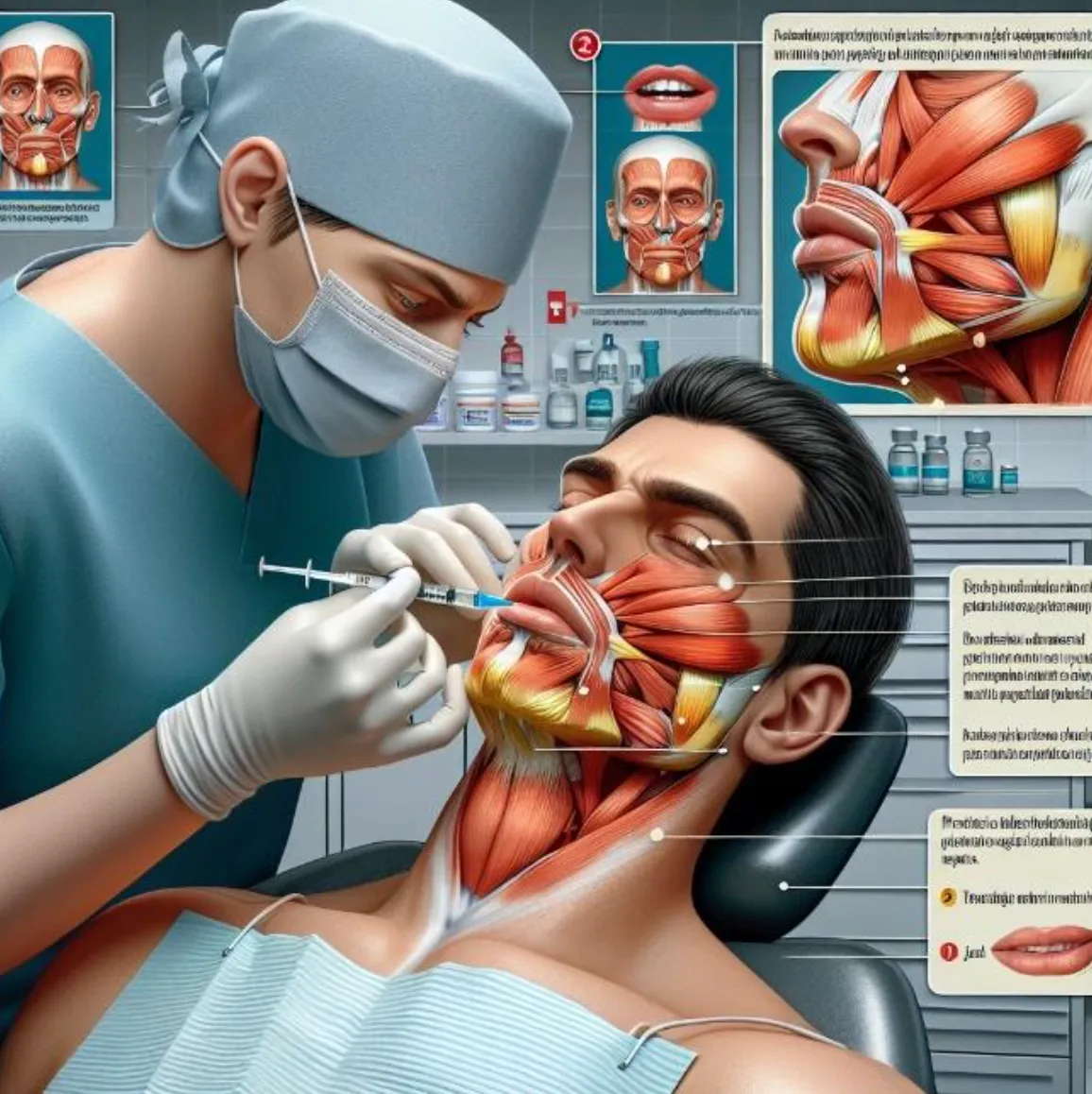 Facial anatomy training for aesthetic Botox injections